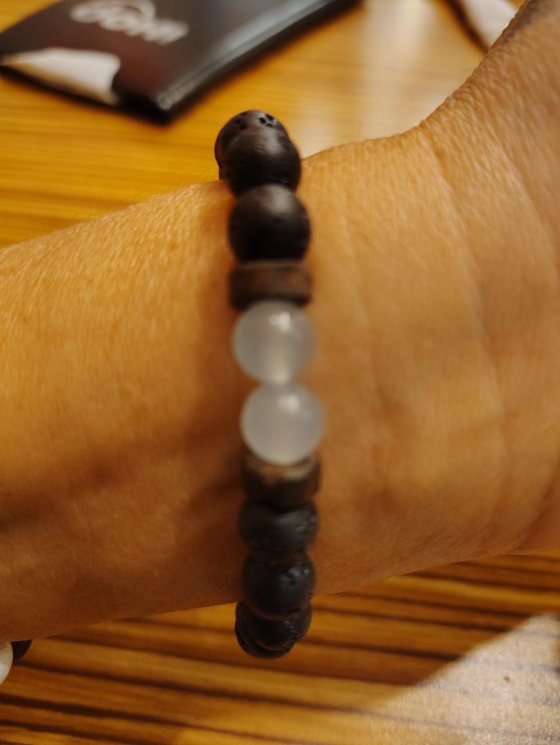For my 2 year being clean and sober my nephew and lil sister got me this 2 year sobriety bracelet, it's the most cherished gift I've ever gotten the 2 white beads stand for 2 years clean, I'm so blessed thank you Donna Matt