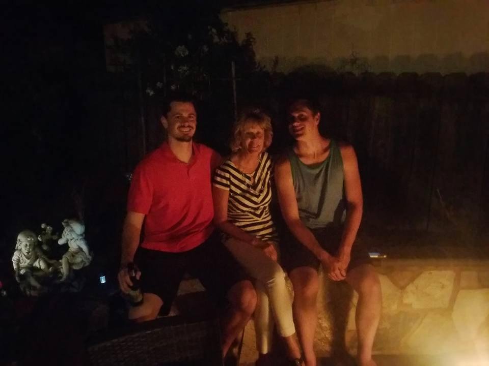 My wife and our two boys enjoying a beautiful Dublin evening with our new fire pit.