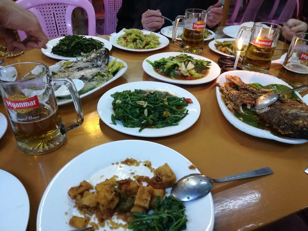 New Year's Eve dinner in Nyaung Shwe