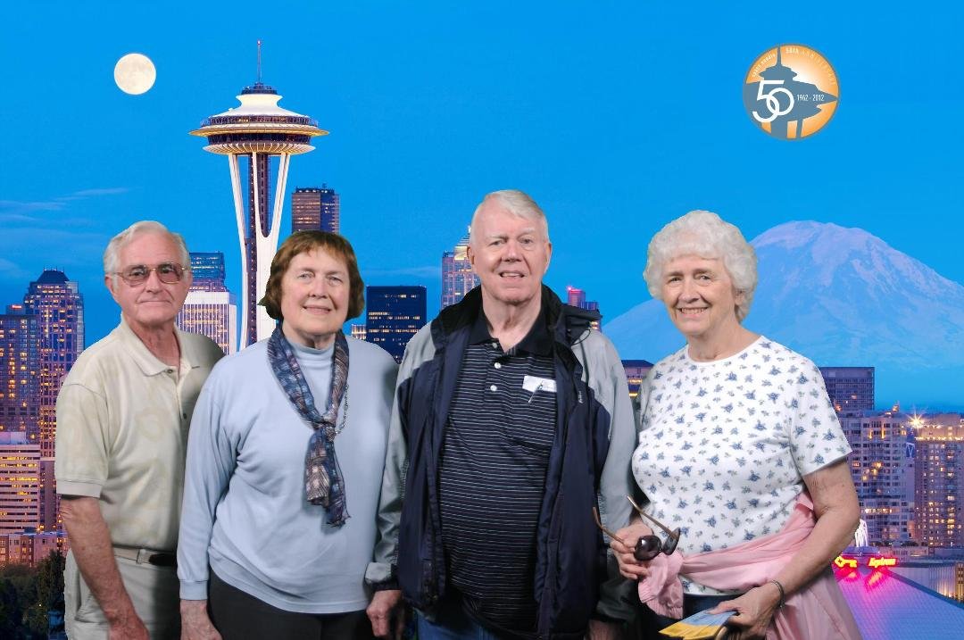 Jack and Helen at Seattle Space Needle. We attended Jack's 60th HS Reunion at Kelso, WA.