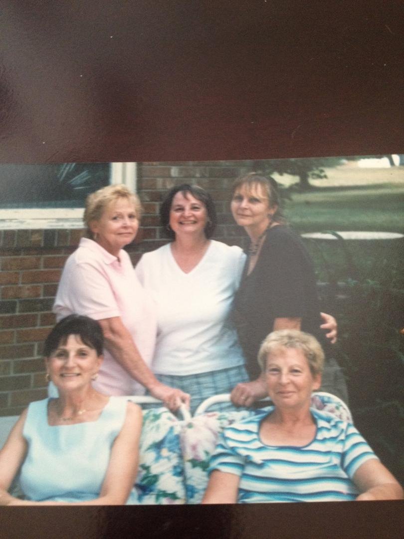 Today is my sister birthday Peggy so I am posting all five of us sisters and one that has my mom 80 birthday party. Happy birthday Peggy.