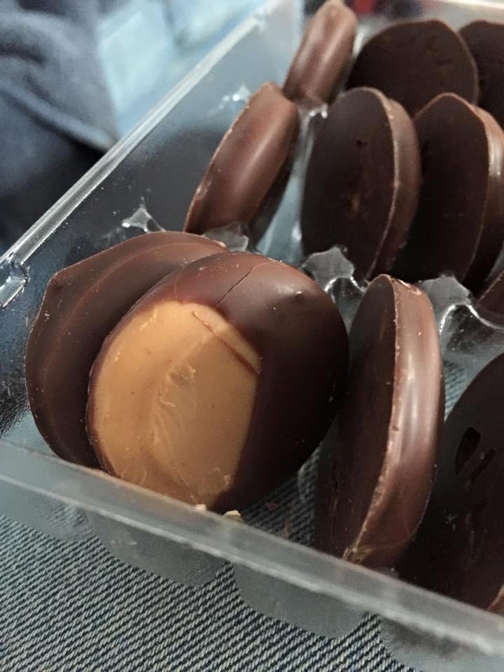 Got my Girl Scout cookies today they are getting really cheap can't even cover all the cookies with chocolate.