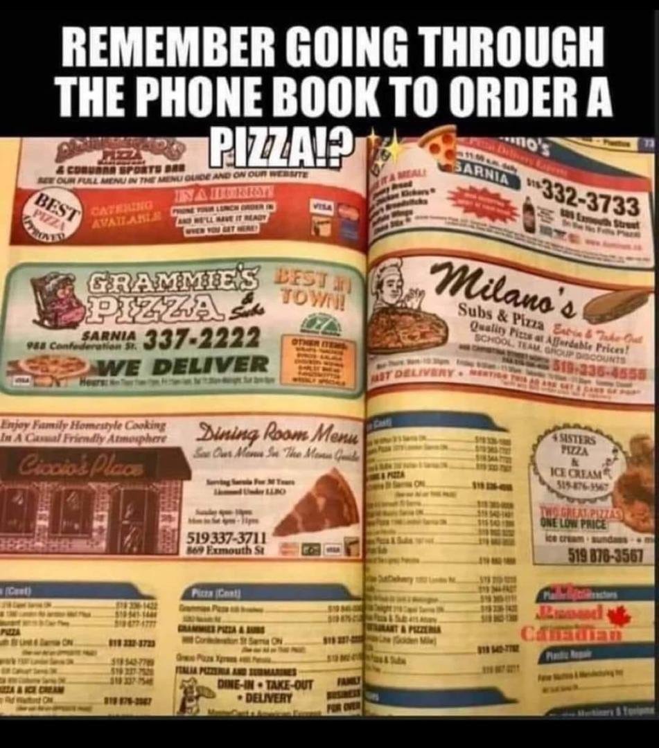 I sure the heck do remember looking at all those adds in the yellow pages as a kid! There was coupons in there for some of the restaurants & businesses!
