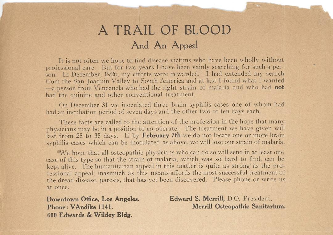 A Trail of Blood. I don't know if Big Ed ever found it.