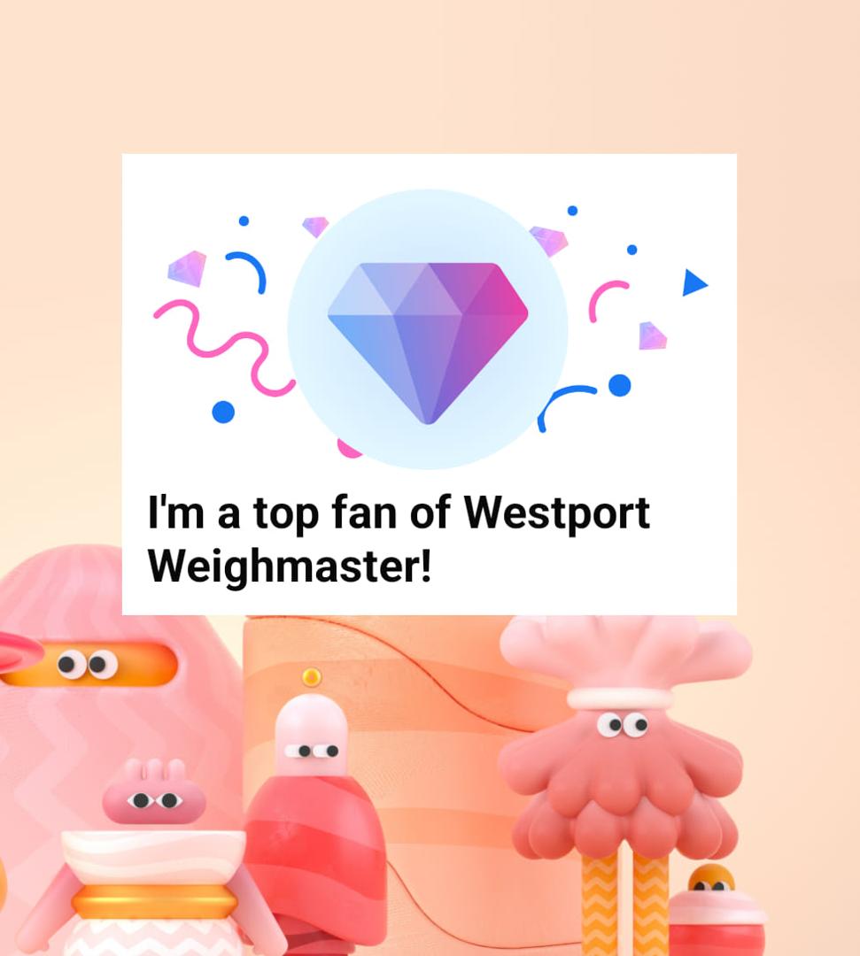 With Westport Weighmaster – I just got recognized as one of their top fans! 🎉