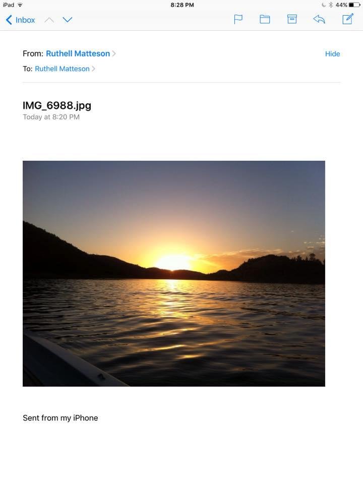 Romantic evening of watching the sunset over the lake!  (Was not Larry and I, hehe)