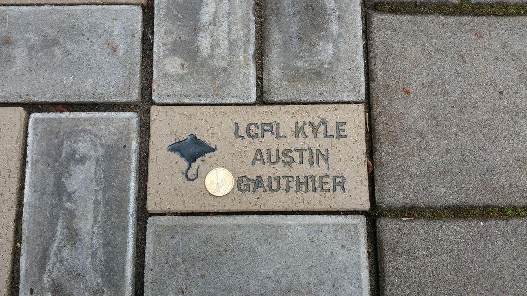 Kyle's brick from his Aunt Cathy and Uncle Tony at the Oregon Coast Aquarium.