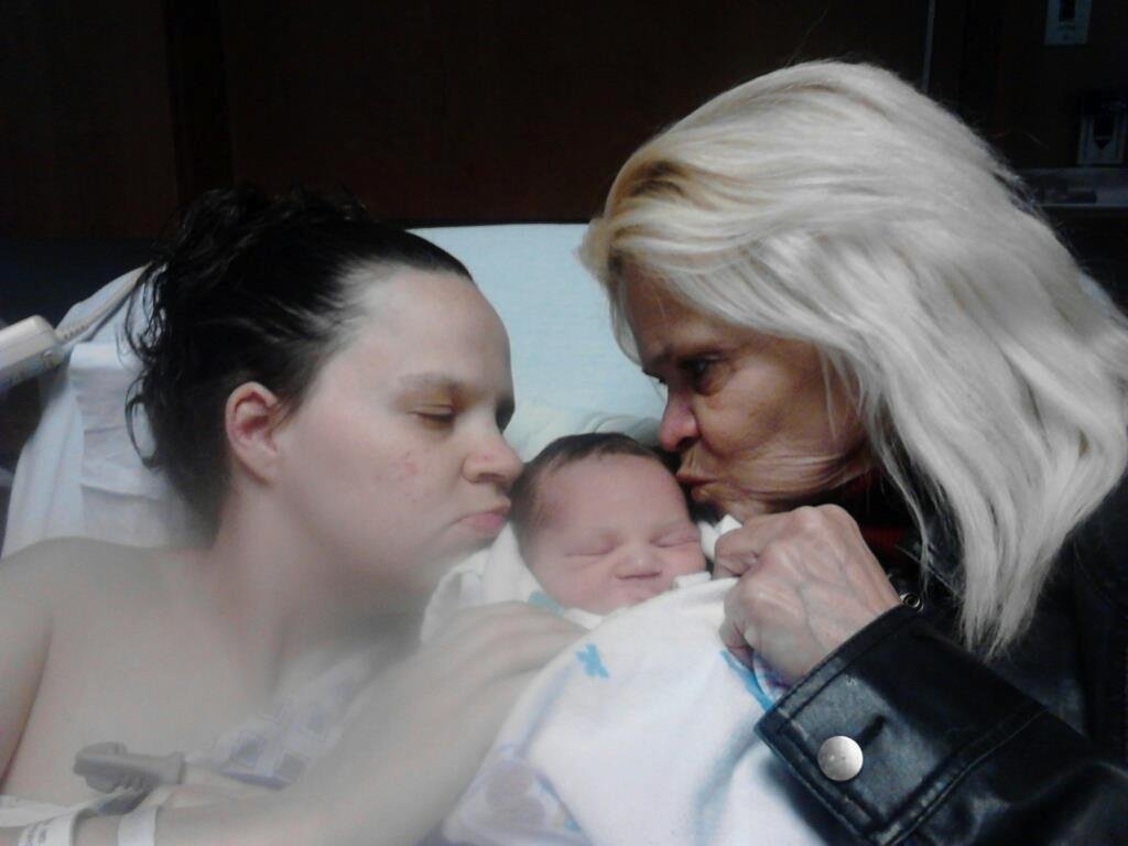My new Grandbaby and mom......
