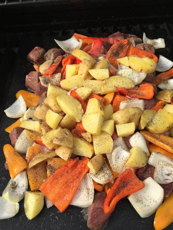 Just another night of grill food. I think I will have some leftovers. Oh well!