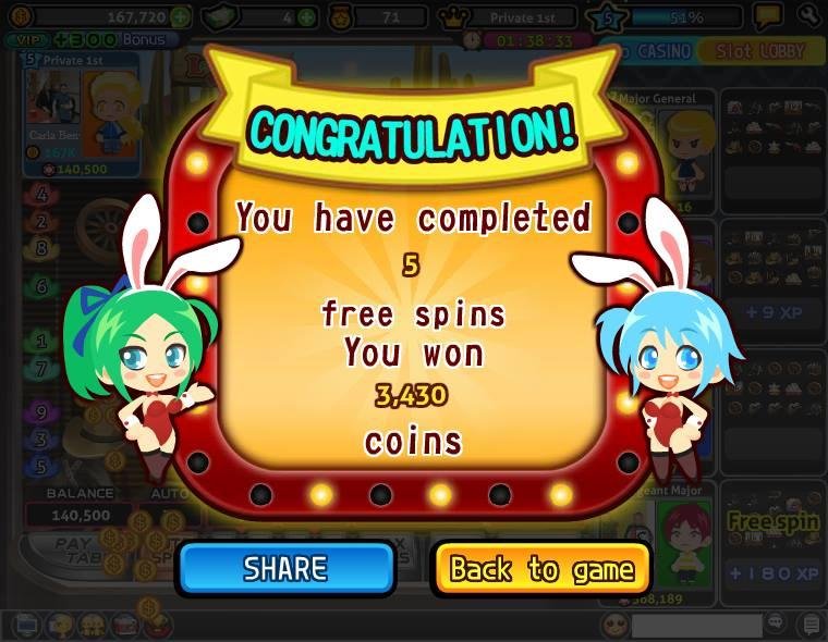 Carla Benway played the "Wild West" Free spin and won 3,430 coins in Let's Vegas! Come to join now!