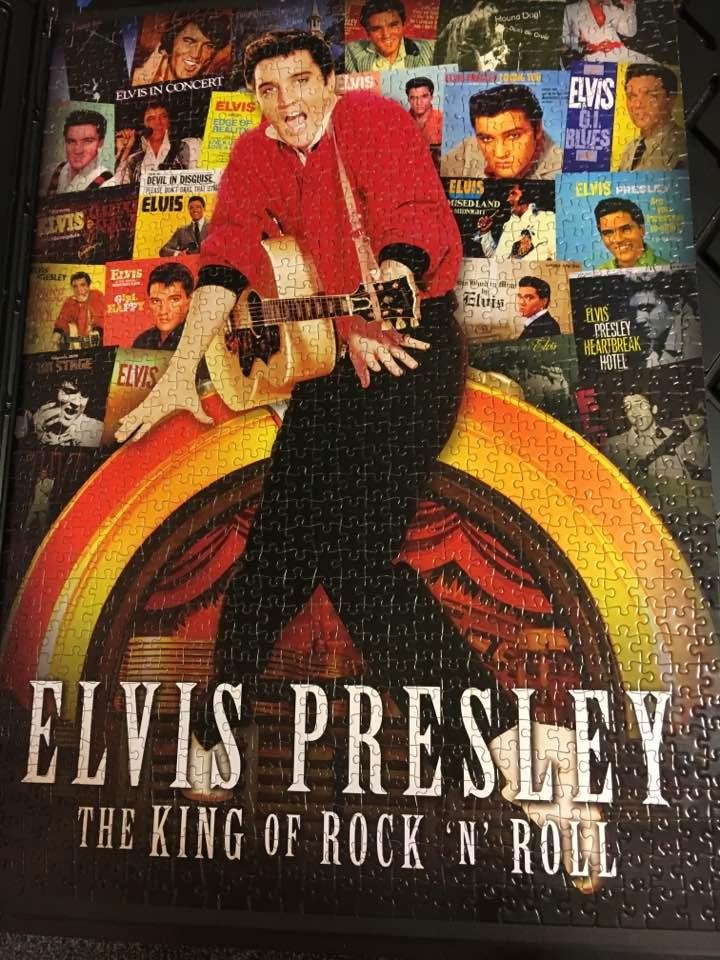 Just finished working this puzzle with my mom! Love Elvis!