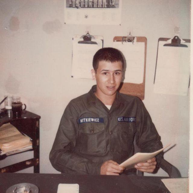 Me in TI office Basic Training 1973