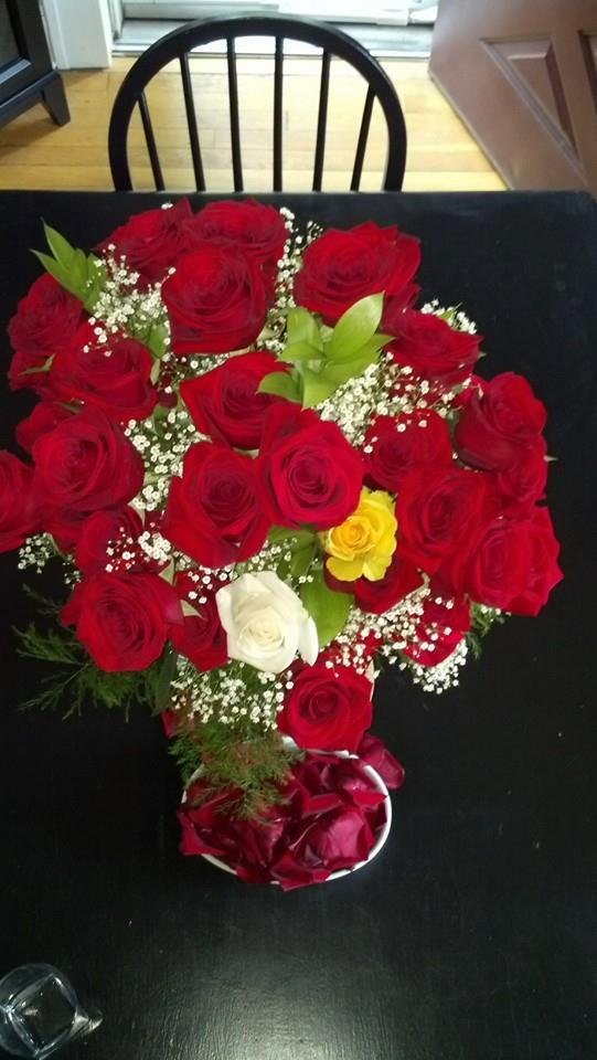 Happy Anniversary to my wife. Yep, those are 46 roses!