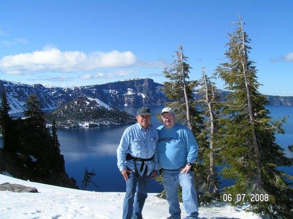 my best friend Juan and I at crater lake 2008