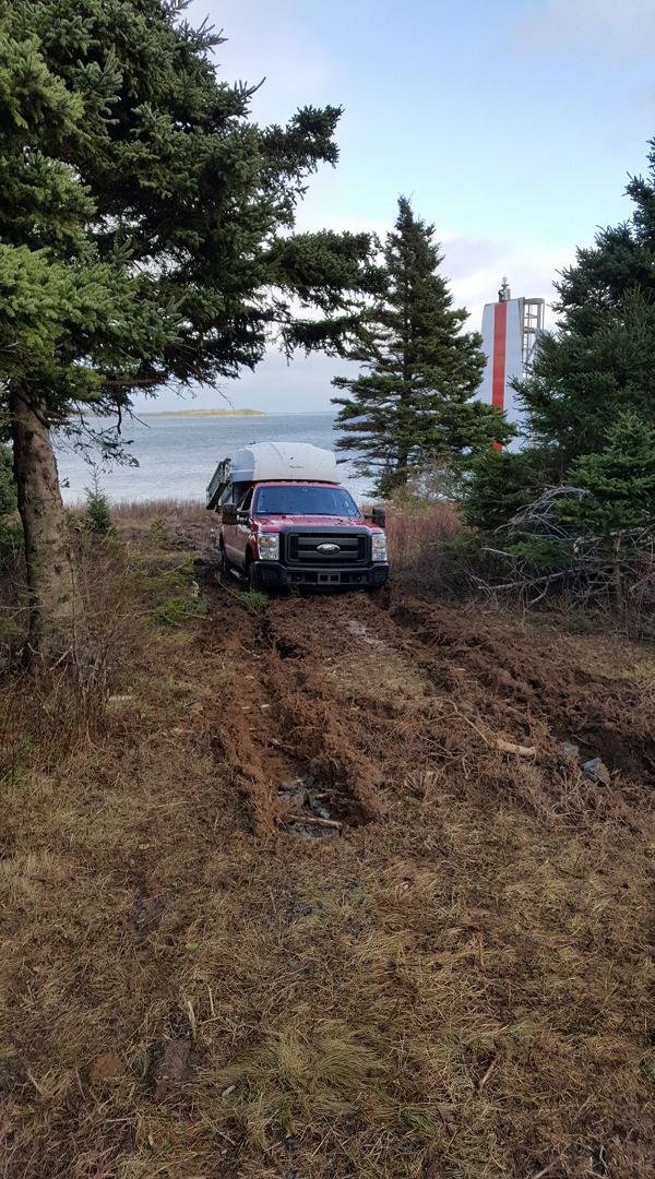 I am usually stuck in the office on Friday afternoon,not stuck in the woods in Cape Breton. Thanks to A&A Towing for pulling us out.