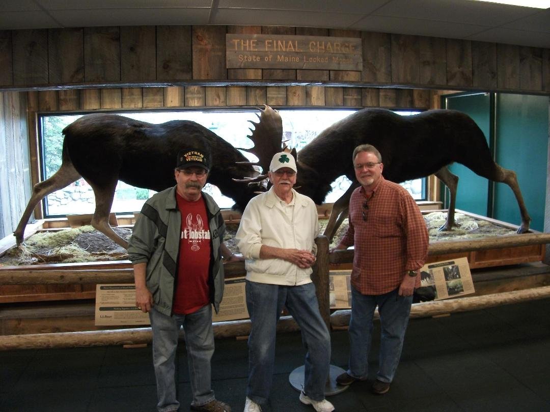 The three Mahon's at LL Bean in Maine