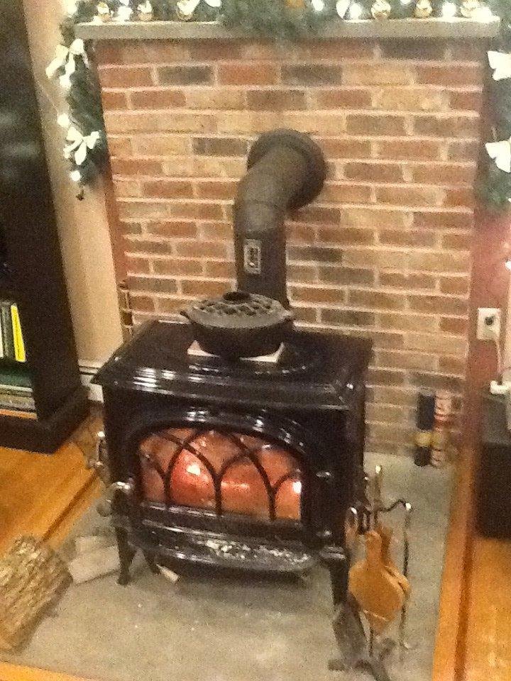 Winter in New England gives me an excuse to light the wood stove.