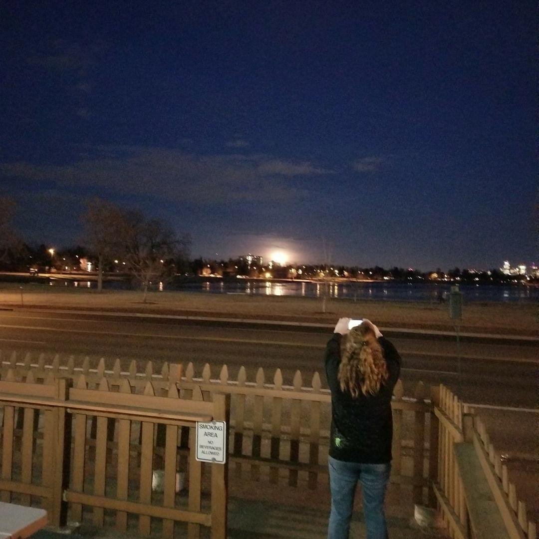 Fun moon at Lakeview Lounge.