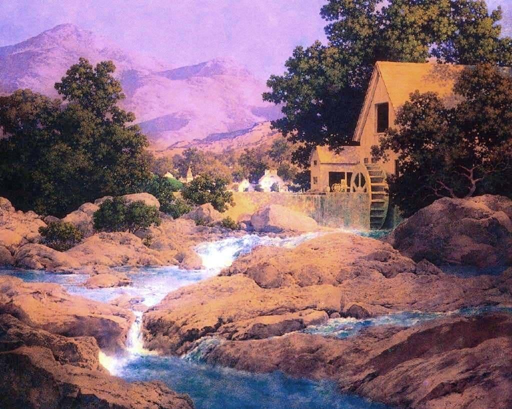 Maxfield Parrish The Old Mill Pond