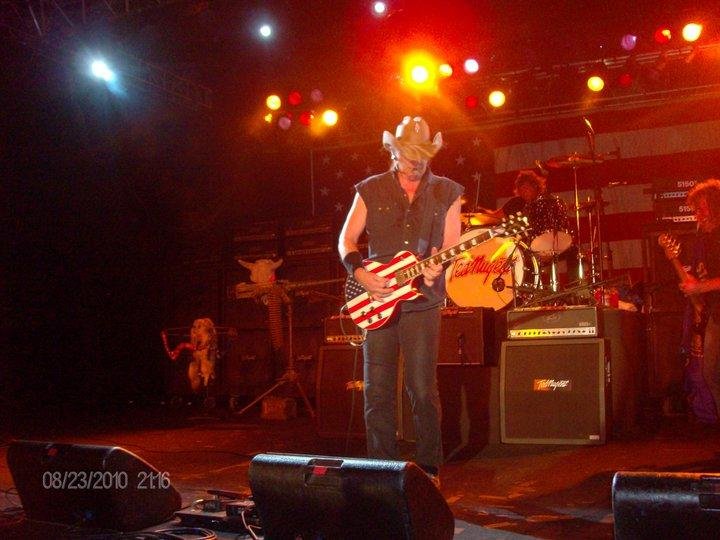 Ted Nugent Rocked us hard and Rocked us well, This was my wifes first concert and we had front row for the show