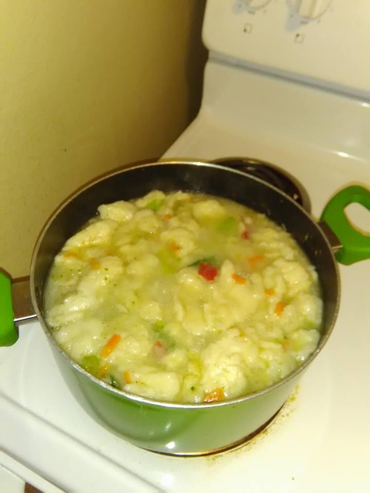 Home made chicken and dumpling ala moi