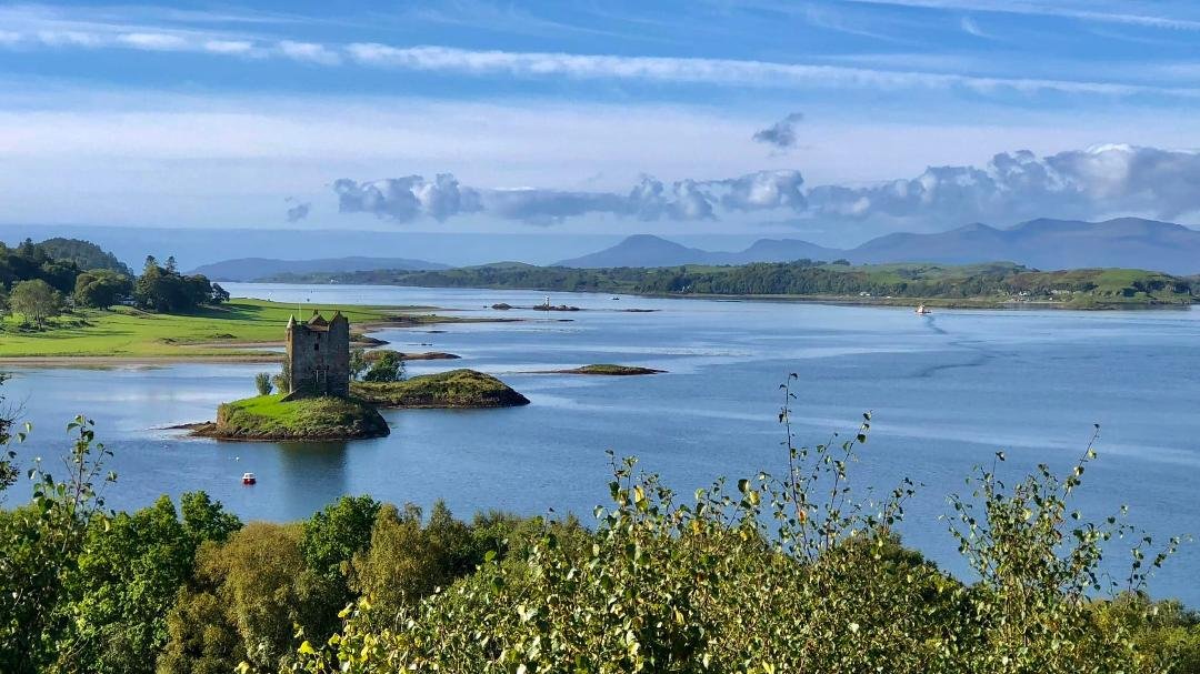 Finally, Castle Stalker - featured in “Monty Python and the Holy Grail” - on Loch Laich between Oban and Glencoe.