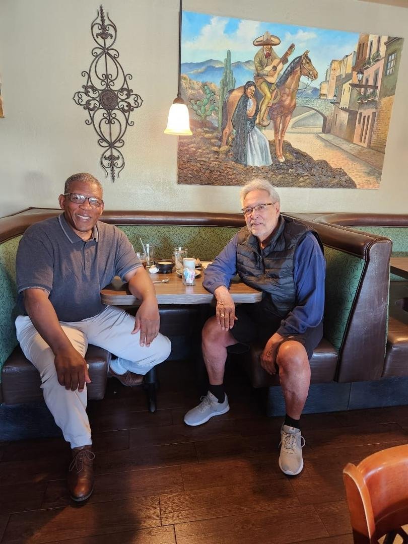 Had lunch with a former player from LAB. Gregory McConnell . Enjoyed the visit and talked about the old times