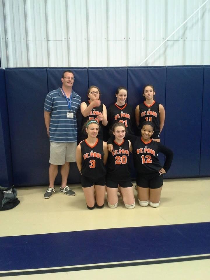 My daughter Destiny did so good today at her volleyball game ! Good win girls