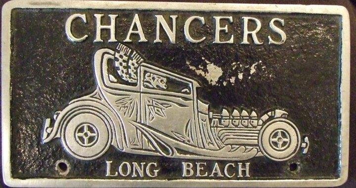 My friend (Lee Ekola) designed this plaque for the Chancers Car Club in Long Beach, CA.