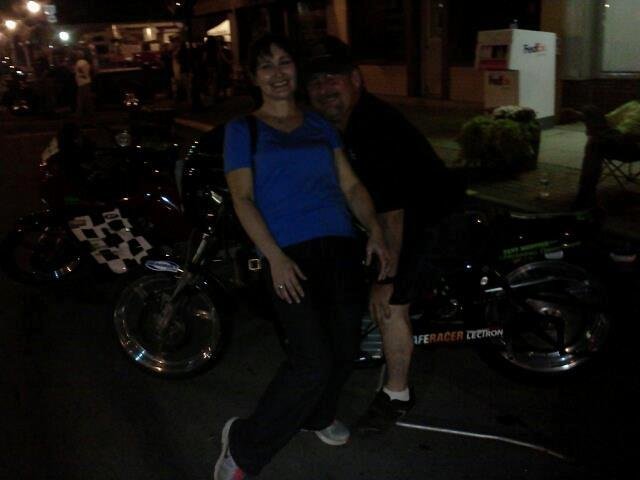 Heritage of Flight Cruise In, Krista Moser made it and saw the bike. She also got to sit on both bikes and in the 1933 McDowell vinatge Sprint/champ car. You missed it Carol V Zahn lol