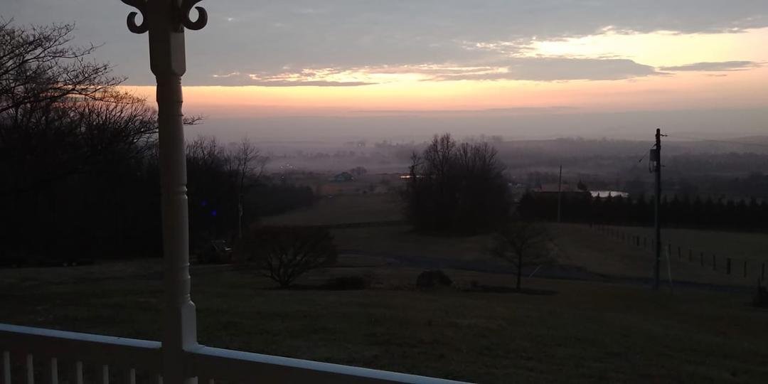 Beautiful sunrise in the hills of West Virginia.