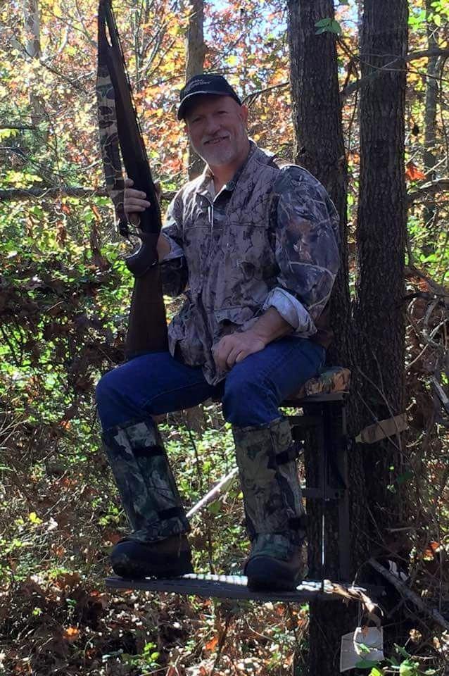 Taking my dad deer hunting on Saturday morning. Checking the stand.
