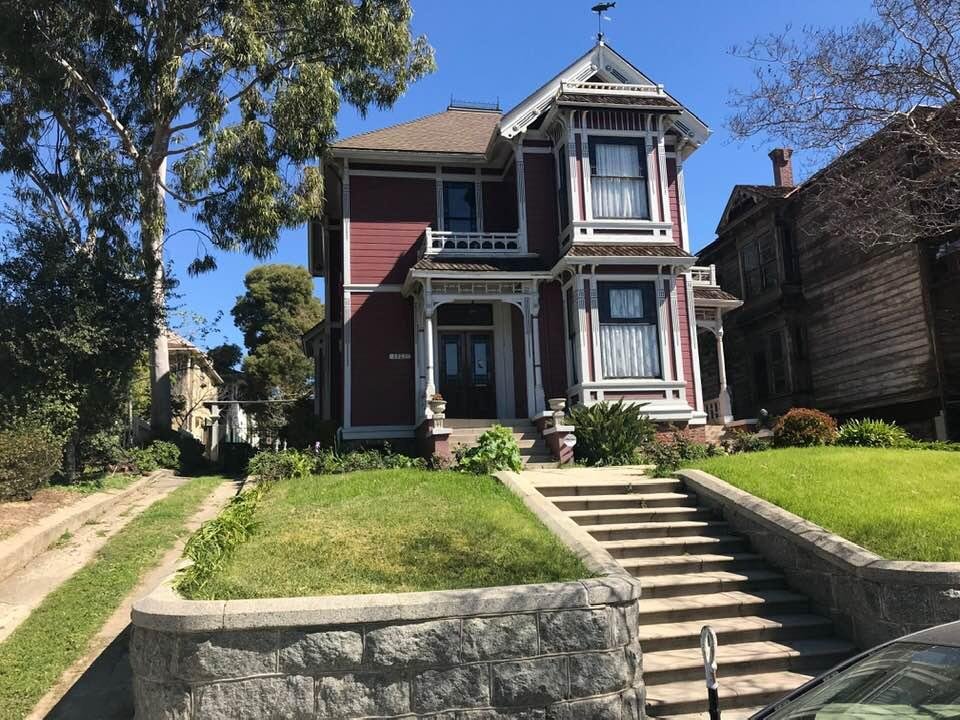 This is the house whose exterior was used for the TV show, Charmed. It is located at 1329 Carroll Ave in Los Angeles. The neighborhood is in transition with some young families moving into the area.
Our daughter and son
