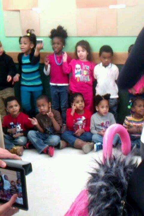 Victoria singing at school