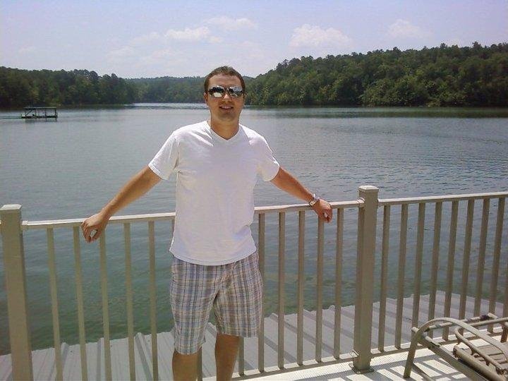 Scott Baker aboard the Pierce's boat on West Point Lake, beautiful location and two wonderfully nice folks, Curt & Charlotte.