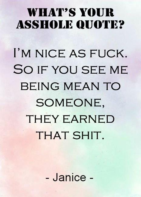 Excuse the language....