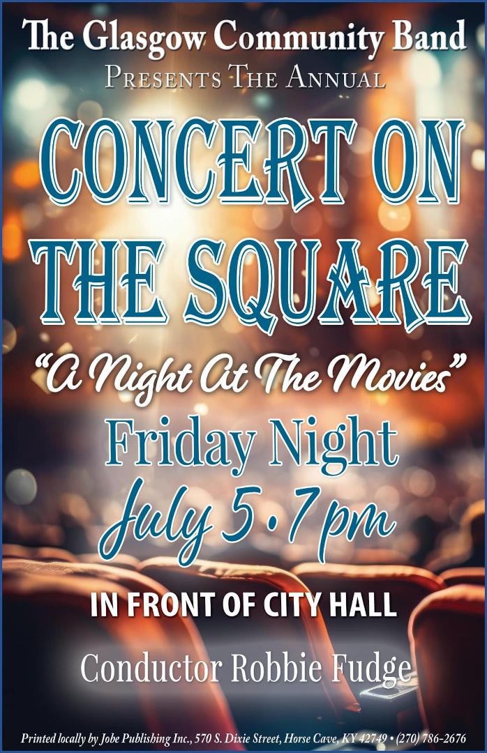We would like to invite everyone to join us for our annual concert on the Square !