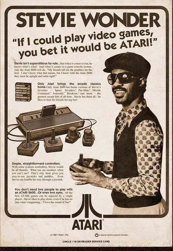 This ad for ATARI video games actually appeared in a magazine in 1981. Would it be deemed appropriate or 'Politically Correct' today ?? 🤔🤔