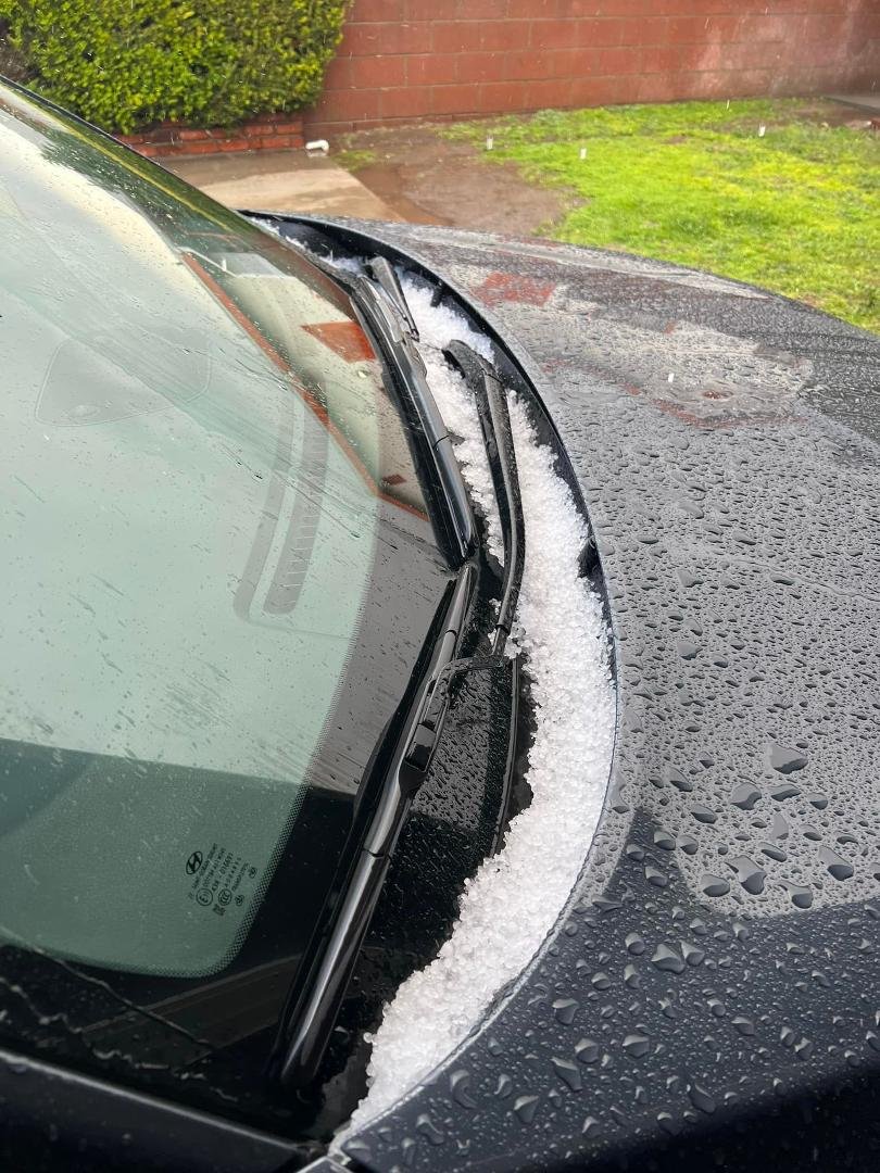 Now it’s hailing and thundering.
This is Jasmine Nicole car.