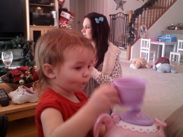 About 7 years ago I was in charge of our youngest grandchild, Hanna. Her picture is below. ~A Cup of Tea ~
One day my wife was out, and I was in charge of our youngest