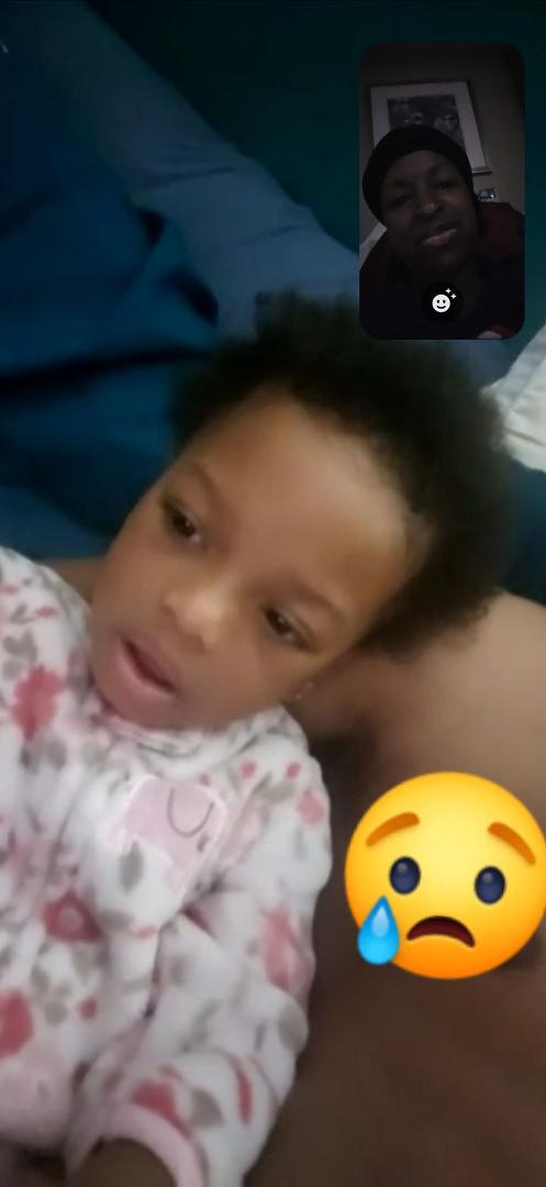 SECOND NIGHT OF HAVING TO TELL MY BABY GOOD NIGHT LIKE THIS... 😞😞😞 AND TO TOP IT OFF, I'M HAVING TO MISS MY SON'S PROMOTIONAL CEREMONY FROM MIDDLE SCHOOL TOMORROW... 😭😭😭 I JUST WANT TO GO HOME...