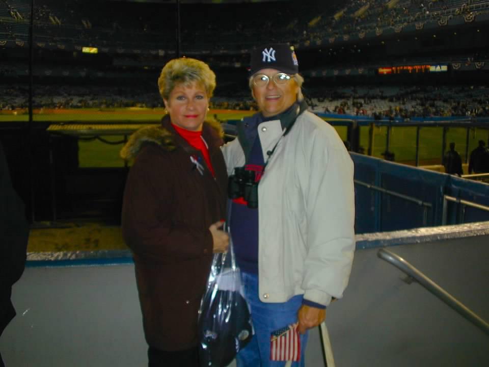 Cher and I ready for Game 4 October 31, 2001.