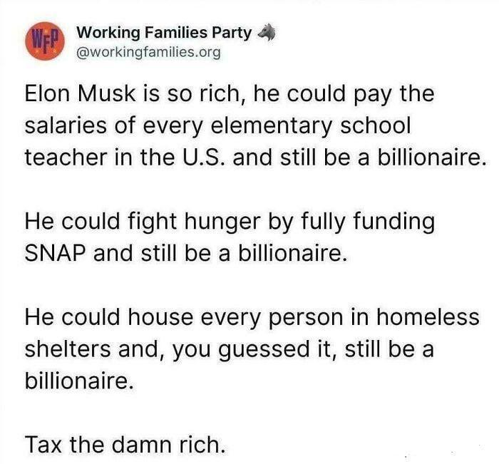 I don't know if people truly understand the concept of "billionaire" which is why I like sharing the time comparison of 1 million vs 1 billion:
1 million seconds = 227hrs = 11.5 days
1 billion seconds = 277,777hrs = 11,5