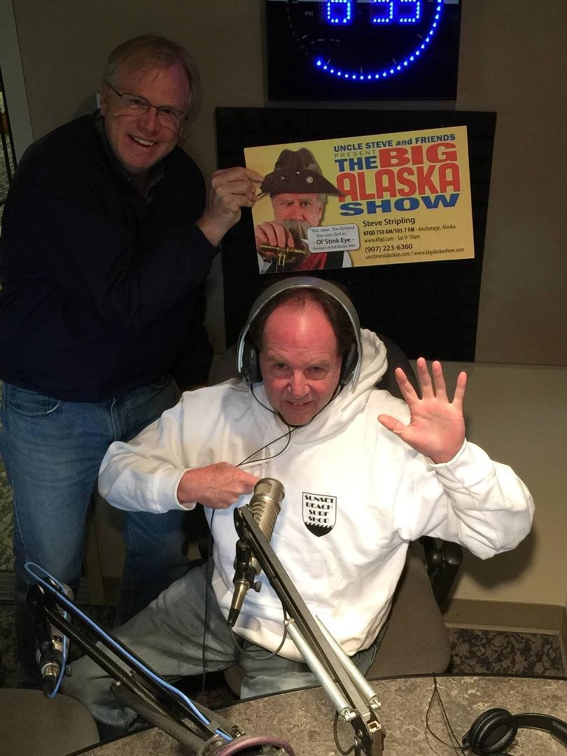 On The Big Alaska Show this morning, sporting my McKeown Surfboards/Sunset Surf Shop hoody.