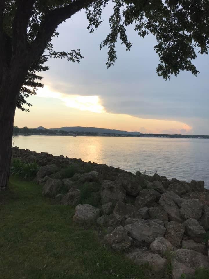 Watching a storm roll in over Lake Pepin after a fantastic Friday night fish fry at the Lake House in Lake City.