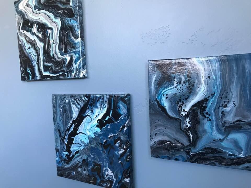 My valentine’s paintings from the artist formerly known as Nena!