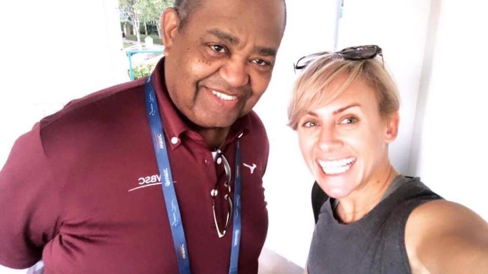 My partner for next game, former UCLA star, Tara Henry!!