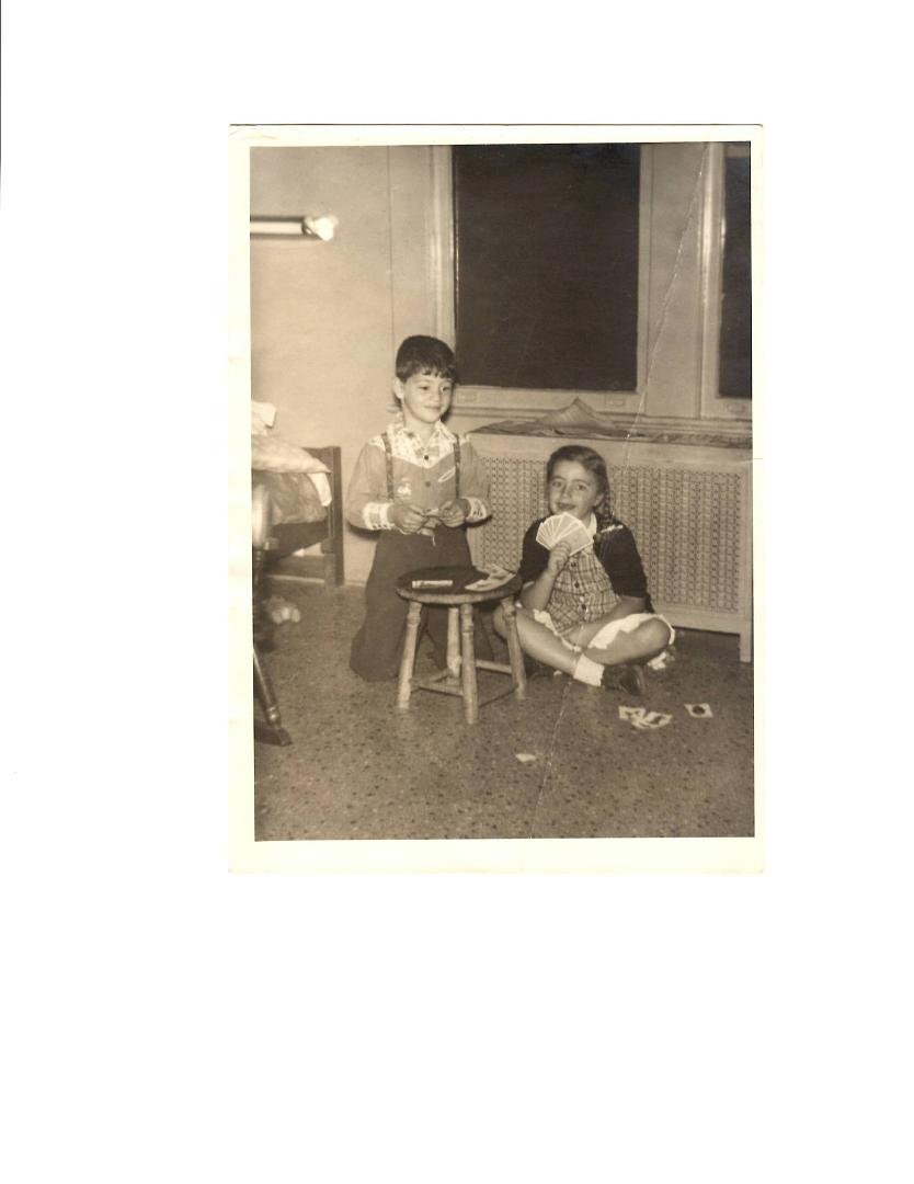 Fred Breidenbach [PVHS 64} and me in the fall of 1953. Our families were close friends for many years. Throwback Thursday.