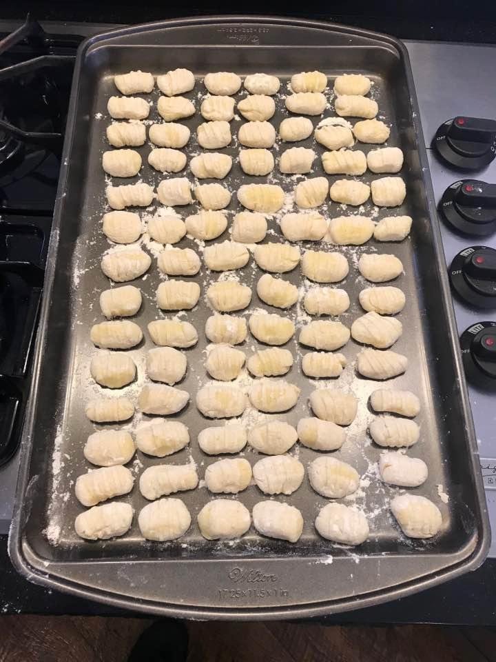 Today’s culinary experiment: potato gnocchi. They may not be pretty, but hopefully will taste good.