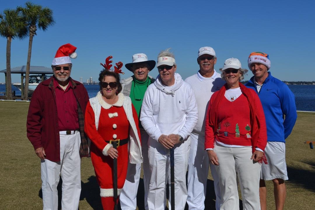 My croquet buddies are the best. What a fun day we had today playing and dressing for Christmas at The Florida Yacht Club. Ho! Ho! Ho!